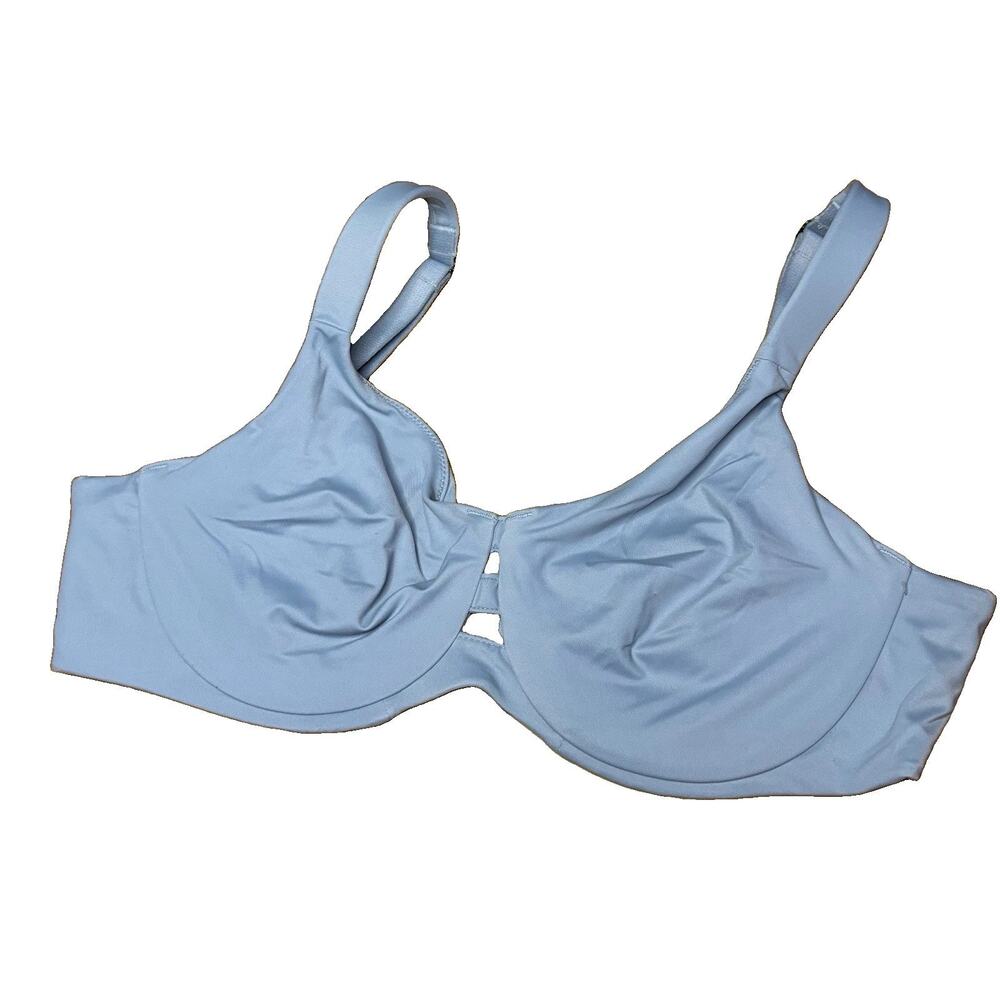 Spanx Low Profile Minimizer Bra 30035R Underwire Smoothing Blue Size 34D